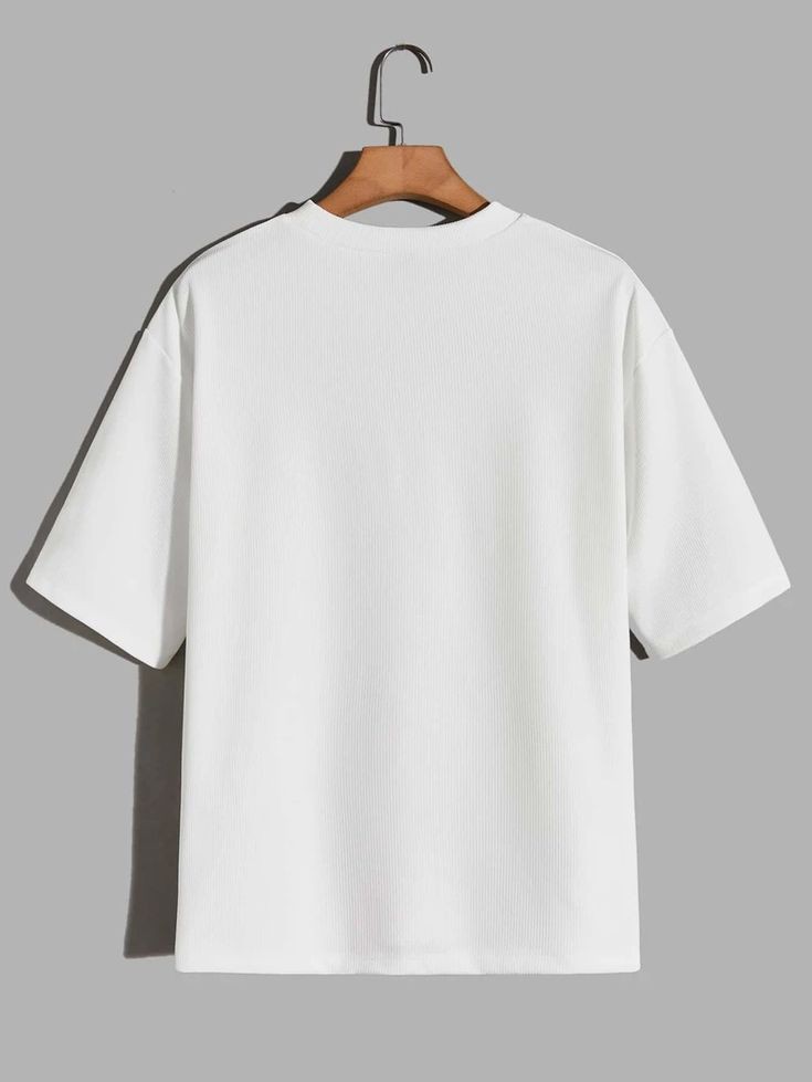 Men s Oversized Plain White T Shirt 220 GSM Twistinslay